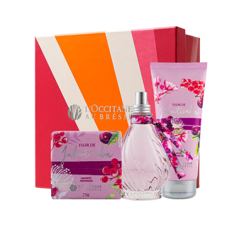 Presente Flor de Jabuticaba: Sabonete, Leite Corporal e Deo Col&ocirc;nia